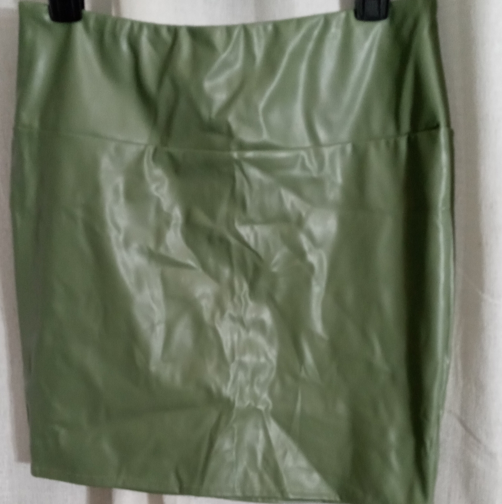 Green Faux leather